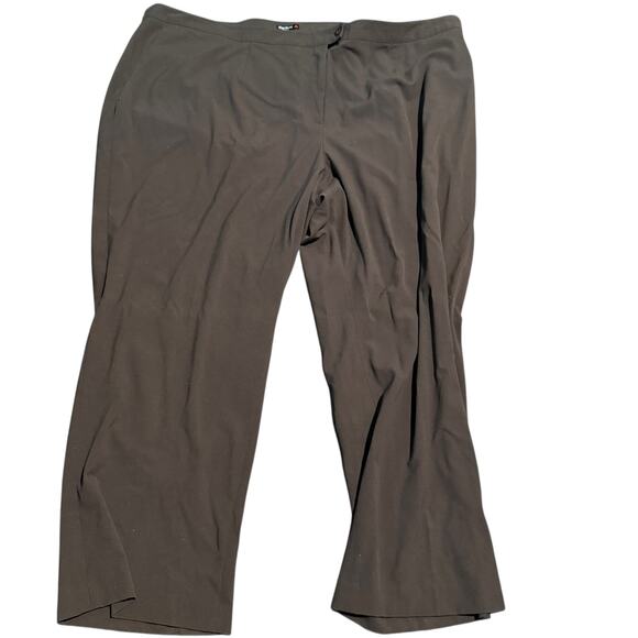 Maggie Barnes Right Fit Chocolate Brown Stretch Dress Pants, Plus Size 32W, NWOT - Picture 2 of 5
